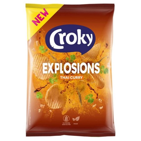 CROKY Chips Explosion Thai Curry 150 gr