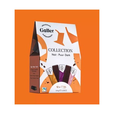 Galler Pocketbag Noir Pur 12 Mini Bâtons 144 gr