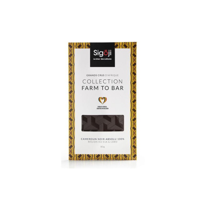 Sigoji Cameroon Absolute Dark Chocolate Bar 100% 80gr